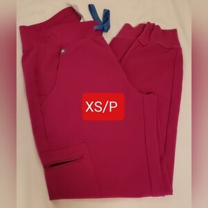 Used figs jogger scrub pants, XS/P Raspberry Sorbet